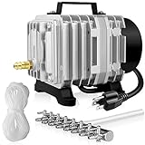 Simple Deluxe Commercial Air Pump LGPUMPAIR75 1189 GPH 58W 75L/min 8 Outlets with Airline Tubing 25 Feet for Aquarium, Pond, Hydroponics Systems Air Pump, Silver Photo, bestseller 2024-2023 new, best price $49.99 review