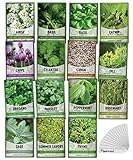 15 Herb Seeds For Planting Varieties Heirloom Non-GMO 5200+ Seeds Indoors, Hydroponics, Outdoors - Basil, Catnip, Chive, Cilantro, Oregano, Parsley, Peppermint, Rosemary and More By Gardeners Basics Photo, bestseller 2024-2023 new, best price $19.95 review
