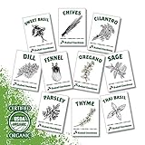 Organic Herb Seeds - Non GMO Heirloom Non Hybrid Seed (10 Culinary Varieties Pack) Photo, bestseller 2024-2023 new, best price $12.79 ($1.28 / Count) review