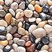 Photo 5.7lb River Rock Stones Pebbles - Natural Decorative Polished Mixed Pebbles Gravel, Small Decorative Polished Gravel，for Plant Aquariums, Landscaping, Ponds,terrariums Vase Fillers，DIY，Home Decor etc. new bestseller 2024-2023