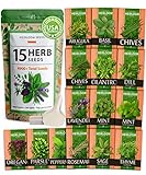 Home Grown 15 Culinary Herb Seed Vault - 4900+ Heirloom Non GMO Herb Seeds - Plant Indoor or Outdoor Herbs Garden: Basil, Mint, Rosemary, Lemon Balm, Peppermint, Cilantro and More Planting Seeds Photo, bestseller 2024-2023 new, best price $22.99 ($1.53 / Count) review