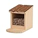 foto Gardigo Mangiatoia per scoiattoli con tetto apribile; Squirrel Feeder in legno; Distributore di cibo per Scoiattolo; Facile da riempire/pulire nuovo bestseller 2024-2023