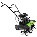 Tazz 35310 2-in-1 Front Tine Tiller/Cultivator, 79cc 4-Cycle Viper Engine, Gear Drive Transmission, Forged Steel Tines, Multiple Tilling Widths of 11”, 16” & 21”, Toolless Removable Side Shields,Green Photo, bestseller 2024-2023 new, best price $406.01 review
