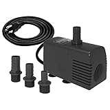 Knifel Submersible Pump 600GPH Ultra Quiet with Foam Filter & Dry Burning Protection 8.2ft High Lift for Fountains, Hydroponics, Ponds, Aquariums & More……… Photo, bestseller 2024-2023 new, best price $33.99 review