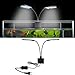 Foto SENZEAL X7 LED Aquarium Beleuchtung Zwillinge Aquarium Lampe Zwei Köpfe LED Licht 220V 15W 1600LM für 8 bis 15 Zoll Fisch Tank Weißes Licht neu Bestseller 2024-2023