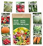 Heirloom Vegetable Seeds -9 Variety - Non GMO Vegetable Seeds for Planting Indoor or Outdoors, Tomato, Carrots, Cantaloupe, Cucumber, Green Honeydew Melon, Pumpkin, Watermelon, Cherry Belle Radish, S Photo, bestseller 2024-2023 new, best price $10.90 review