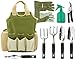 Photo Vremi 9 Piece Garden Tools Set - Gardening Tools with Garden Gloves and Garden Tote - Gardening Gifts Tool Set with Garden Trowel Pruners and More - Vegetable Herb Garden Hand Tools with Storage Tote new bestseller 2024-2023