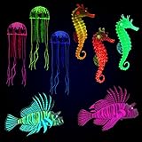 8 Pieces of Luminous Aquarium Decoration Silicone Decoration Artificial Fluorescent Jellyfish Luminous Lionfish Seahorse Aquarium Decoration Silicone Aquarium Decoration Suitable for Aquarium Photo, bestseller 2024-2023 new, best price $15.59 review