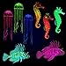 Photo 8 Pieces of Luminous Aquarium Decoration Silicone Decoration Artificial Fluorescent Jellyfish Luminous Lionfish Seahorse Aquarium Decoration Silicone Aquarium Decoration Suitable for Aquarium new bestseller 2024-2023