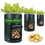 Potato-Grow-Bags, Garden Vegetable Planter with Handles&Access Flap for Vegetables,Tomato,Carrot, Onion,Fruits,Potatoes-Growing-Containers,Ventilated Plants Planting Bag (3 Pack- 10gallons) Photo, bestseller 2024-2023 new, best price $22.99 review