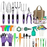 Tudoccy Garden Tools Set 83 Piece, Succulent Tools Set Included, Heavy Duty Aluminum Gardening Tools for Gardening, Non-Slip Ergonomic Handle Tools, Durable Storage Tote Bag, Gifts Tools for Men Women Photo, bestseller 2024-2023 new, best price $29.99 review