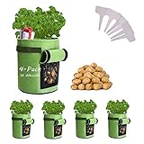 Potato-Grow-Bags, 4 Pack 10 Gallon Felt Potatoes Growing Containers with Handles&Access Flap for Vegetables,Tomato,Carrot, Onion,Fruits,Plants Planting Bag Planter Photo, bestseller 2024-2023 new, best price $34.99 review