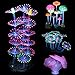 Photo Lpraer 4 Pack Glow Aquarium Decorations Coral Reef Glowing Mushroom Anemone Simulation Glow Plant Glowing Effect Silicone for Fish Tank Decorations new bestseller 2024-2023