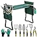 Photo EAONE Garden Kneeler and Seat Foldable Garden Bench Stool with Soft Kneeling Pad, 6 Garden Tools, Tool Pouches and Gardening Glove for Men and Women Gardening Gifts, Protecting Your Knees & Hands new bestseller 2024-2023