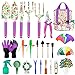 Photo 83 Pcs Garden Tools Set Succulent Tools Set,Heavy Duty Floral Gardening Kit with Storage Organizer and Hand Gloves,Adorable Outdoor Gardening Gifts Tools for Women new bestseller 2024-2023