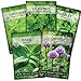 Photo Sow Right Seeds - 5 Herb Seed Collection - Genovese Basil, Chives, Cilantro, Italian Parsley, and Oregano Seeds for Planting and Growing a Home Vegetable Garden; Fresh Assortment Herbal Variety Pack new bestseller 2024-2023
