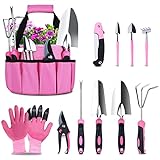 Tesmotor Pink Garden Tool Set, Gardening Gifts for Women, 11 Piece Stainless Steel Heavy Duty Gardening Tools with Non-Slip Rubber Grip Photo, bestseller 2024-2023 new, best price $39.99 review