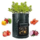 ANPHSIN 4 Pack 10 Gallon Garden Potato Grow Bags with Flap and Handles Aeration Fabric Pots Heavy Duty Photo, bestseller 2024-2023 new, best price $20.99 review