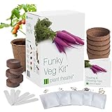 Plant Theatre Funky Veg Garden Starter Kit - 5 Types of Vegetable Seeds with Pots, Planting Markers and Peat Discs - Kitchen & Gardening Gifts for Women & Men Photo, bestseller 2024-2023 new, best price $22.99 review