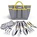 Photo Jardineer Garden Tools Set, 8PCS Heavy Duty Garden Tool Kit with Outdoor Hand Tools, Garden Gloves and Storage Tote Bag, Gardening Tools Gifts for Women and Men new bestseller 2024-2023