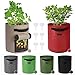 Photo Future Way 6-Pack Potato Grow Bags, 10 Gallon Potato Planters with 2 Flaps, Sturdy Fabric Pots with Handles & Reinforced Stitching, Labels Included, Multi-Color Set new bestseller 2024-2023