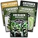 Photo Survival Garden Seeds Cucumber Collection - Mix of Armenian, Beit Alpha, Lemon, National Pickling, & Spacemaster Seed Packets to Grow Vining Vegetables on The Homestead - Non GMO Heirloom Seed Vault new bestseller 2024-2023
