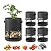 Photo Teocenka Potato Grow Bags, 10 Gallon 4 Pack Grow Bags with Handles and Harvest Window for Planting Potato Tomato and Vegetables (Black, 10) new bestseller 2024-2023
