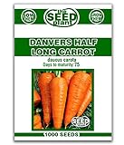 Danvers Half Long Carrot Seeds - 1000 Seeds Non-GMO Photo, bestseller 2024-2023 new, best price $1.59 review