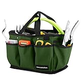 Housolution Gardening Tote Bag, Deluxe Garden Tool Storage Bag and Home Organizer with Pockets, Wear-Resistant & Reusable, 14 Inch, Dark Green Photo, bestseller 2024-2023 new, best price $22.99 review