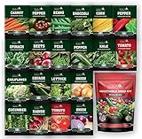 20 Heirloom Seeds for Planting Vegetables and Fruits, 4800 Survival Seed Vault and Doomsday Prepping Supplies, Gardening Seeds Variety Pack, Vegetable Seeds for Planting Home Garden Non GMO Photo, bestseller 2024-2023 new, best price $19.97 review