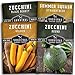 Photo Survival Garden Seeds Zucchini & Squash Collection Seed Vault - Non-GMO Heirloom Seeds for Planting Vegetables - Assortment of Golden, Round, Black Beauty Zucchinis and Straight Neck Summer Squash new bestseller 2024-2023