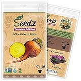 Organic Beet Seeds, APPR. 225, Touchstone Gold Beet, Heirloom Vegetable Seeds, Certified Organic, Non GMO, Non Hybrid, USA Photo, bestseller 2024-2023 new, best price $7.88 review