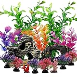Fish Tank Decorations Plants with Resin Broken Barrel and Cave Rock View, PietyPet 15pcs Aquarium Decorations Plants Plastic,Fish Tank Accessories, Fish Cave and Hideout Ornaments, Aquarium Decor Photo, bestseller 2024-2023 new, best price $15.89 review