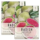 Seed Needs, Watermelon Radish (Raphanus sativus) Twin Pack of 500 Seeds Each Non-GMO Photo, bestseller 2024-2023 new, best price $7.99 review