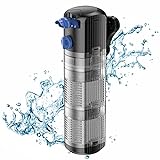 FREESEA Internal Aquarium Power Filter: 8W Adjustable Water Flow 2 Stages Filtration System Submersible for 40-120 Gal Fish Tank | Turtle Tank … Photo, bestseller 2024-2023 new, best price $32.99 review