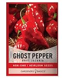 Ghost Pepper Seeds for Planting Spicy Hot - Heirloom Non-GMO Hot Pepper Seeds for Home Garden Vegetables Makes a Great Plant Gift for Gardening by Gardeners Basics Photo, bestseller 2024-2023 new, best price $4.95 review