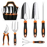 CHRYZTAL Garden Tool Set, Stainless Steel Heavy Duty Gardening Tool Set, with Non-Slip Rubber Grip, Storage Tote Bag, Outdoor Hand Tools, Ideal Garden Tool Kit Gifts for Women and Men Photo, bestseller 2024-2023 new, best price $29.98 review