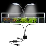 SENZEAL X7 LED Aquarium Beleuchtung Zwillinge Aquarium Lampe Zwei Köpfe LED Licht 220V 15W 1600LM für 8 bis 15 Zoll Fisch Tank Weißes Licht Foto, Bestseller 2024-2023 neu, bester Preis 16,69 € Rezension