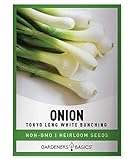 Green Onion Seeds for Planting - Tokyo Long White Bunching is A Great Heirloom, Non-GMO Vegetable Variety- 200 Seeds Great for Outdoor Spring, Winter and Fall Gardening by Gardeners Basics Photo, bestseller 2024-2023 new, best price $4.95 review