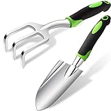 Gardening Tools Set, Garden Hand Shovel Garden Trowel Cultivator Rake with Rubberized Anti-Slip Handle Aluminum Alloy Planting Tools for Gardening, Transplanting, Weeding, Moving and Digging (Green) Photo, bestseller 2024-2023 new, best price $13.99 review