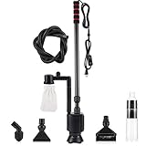 AQQA Aquarium Gravel Cleaner Siphon Kit,6 in 1 Electric Automatic Removable Vacuum Water Changer，Multifunction Wash Sand Suck The Stool Filter 110V/ 20W 320GPH (Black) Photo, bestseller 2024-2023 new, best price $35.99 review