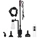 Photo AQQA Aquarium Gravel Cleaner Siphon Kit,6 in 1 Electric Automatic Removable Vacuum Water Changer，Multifunction Wash Sand Suck The Stool Filter 110V/ 20W 320GPH (Black) new bestseller 2024-2023