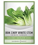 Bok Choy Chinese Cabbage Seeds for Planting - (Pak Choi) Heirloom, Non-GMO Vegetable Variety- 1 Gram Seeds Great for Summer, Spring, Fall and Winter Gardens by Gardeners Basics Photo, bestseller 2024-2023 new, best price $5.49 review