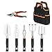Photo KUBABA Garden Tools Set 7 Pieces Heavy Duty Aluminum Gardening Kit with Soft Rubber Anti-Skid Ergonomic Handle with Storage Organizer Durable Storage Tote Bag Garden Gifts Tools for Men Women new bestseller 2023-2022