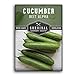 Photo Survival Garden Seeds - Beit Alpha Cucumber Seed for Planting - Pack with Instructions to Plant and Grow Smooth Green Burpless Cucumbers in Your Home Vegetable Garden - Non-GMO Heirloom Variety new bestseller 2023-2022