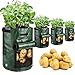 Photo Potato Grow Bags, JJGoo 4 Pack 10 Gallon with Flap and Handles Garden Planting Bag Outdoor Plant Container Planter Pots for Vegetable, Fruits, Tomato new bestseller 2023-2022