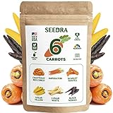 Seedra 6 Carrot Seeds Variety Pack - 1385+ Non GMO, Heirloom Seeds for Indoor Outdoor Hydroponic Home Garden - Chantenay Red Cored, Imperator, Scarlet Nantes, Solar Yellow, Lunar White, Black Nebula Photo, bestseller 2024-2023 new, best price $11.21 review