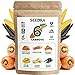 Photo Seedra 6 Carrot Seeds Variety Pack - 1385+ Non GMO, Heirloom Seeds for Indoor Outdoor Hydroponic Home Garden - Chantenay Red Cored, Imperator, Scarlet Nantes, Solar Yellow, Lunar White, Black Nebula new bestseller 2024-2023