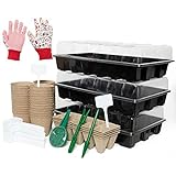Vumdua Seed Starter Kit for Vegetables, Herbs, Fruits, Flowers - Peat Pots, Plant Markers, Seedling Tray, 10 Grid Peat Germination Trays, Gardening Tools, Plastic Seeder & Pair of Gloves Photo, bestseller 2024-2023 new, best price $21.95 review