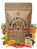 14 Sweet & Hot Peppers Seeds Variety Pack 700 Seeds Non-GMO Peppers Seeds for Planting Outdoor & Indoor Home Gardening Anaheim Jalapeno Habanero Cayenne Serrano Poblano Cubanelle Pepperoncinis & More Photo, bestseller 2024-2023 new, best price $18.99 ($1.36 / Count) review